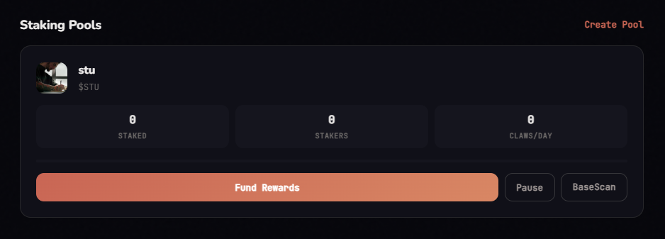 Auto-staking pools showing multiple token pools with APY stats